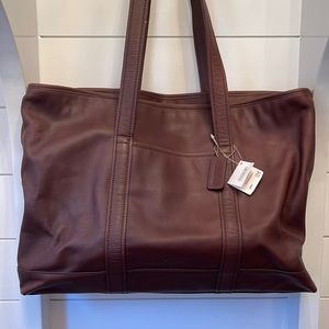 Coach Brown Leather NWT Weekender Business Tote